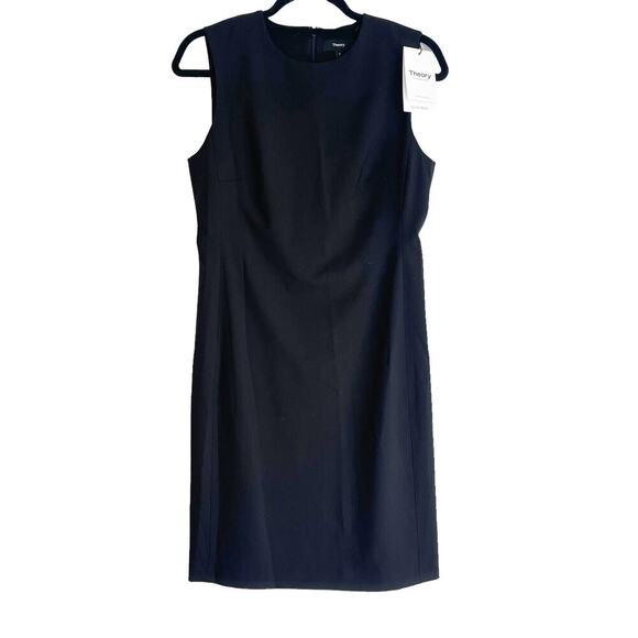 Theory Sleeveless Fitted Dress In Good Wool Black Women's Size 6/4 NWT - Picture 7 of 11